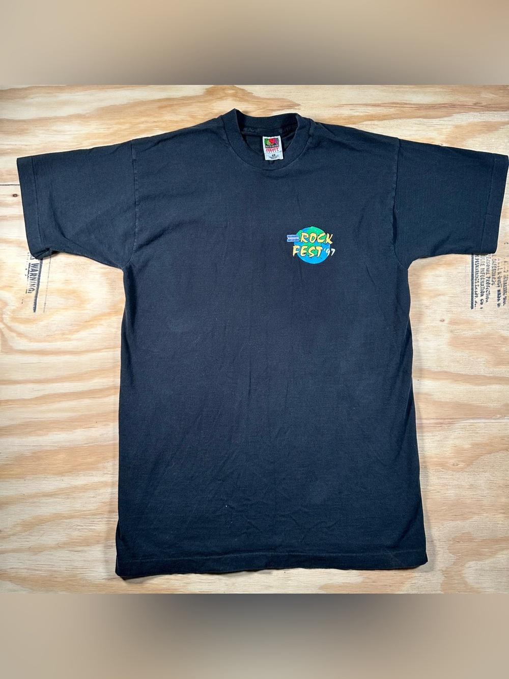Fruit of the Loom Black Rock Fest '97 Logo Tee